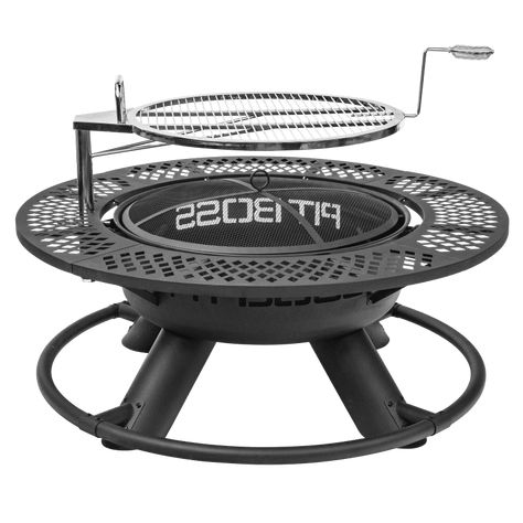 Welding Fire Pit Ideas, Fire Pit Hood, Black Fire Pit, Cowboy Fire Pit, Mesh Shelf, Wood Fired Cooking, Fire Pit Cooking, Open Fire Cooking, Brick Fire Pit