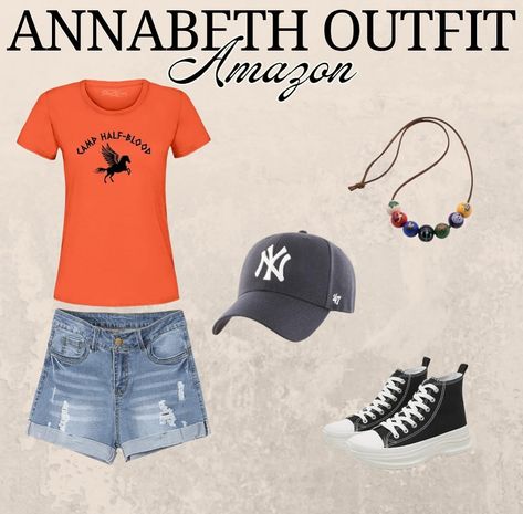 Annabeth Chase inspired outfit from Amazon. #annabethchase #percyjackson #percyjacksonandtheolympians #camphalfblood #rickriordan #books #fashion #cosplay #cosplayoutfit #heroesofolympus #outfit #outfitinspiration #summeroutfit #percyjacksonseries #summeroutfit #amazonfashion #amazonfinds #amazon Percy Jackson Costume Diy, Annabeth Chase Halloween Costume, Annabeth Outfits, Percy Jackson Halloween Costumes, Annabeth Costume, Percy Jackson Inspired Outfits, Annabeth Chase Costume, Annabeth Chase Outfit, Annabeth Chase Cosplay