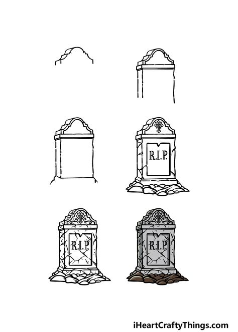 How To Draw Gravestone, Tombstone Tattoo Stencil, Tombstone Tattoo Simple, Tomb Stone Tattoo Design, Headstone Tattoo Design, Crypt Drawing, Tombstone Tattoo Design, Tombstone Outline, Grave Yard Tattoos Designs