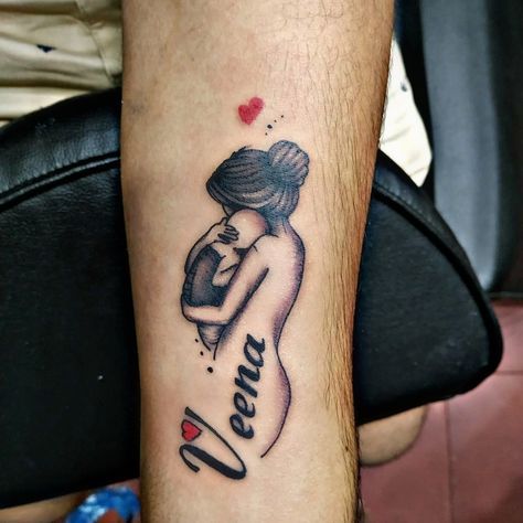 Ankush waghela Mom And Son Tattoo, Son Tattoo, Mom And Son, Tattoo For Son, Print Tattoos, Paw Print Tattoo, Tattoo Design, Paw Print, Tattoo Designs