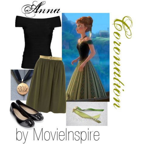 Coronation Anna Disneybound by disneyholi on Polyvore featuring HervÃ© LÃ©ger, Kilian Kerner Senses, Accessorize, Disney and Prada Elsa And Anna Disneybound, Anna Frozen Inspired Outfits, Disney Bounding Anna, Anna Outfit Ideas, Anna Inspired Outfit, Anna Disneybound, Descendants Auradon, Frozen Inspired Outfits, Frozen Jr