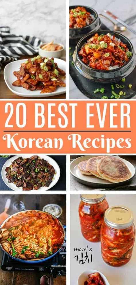 I love Korean food! These Korean recipes were so was to make, and tasted awesome! I really like the bulgogi recipe and the spicy Korean pork belly recipe. Must-try Korean food! #koreanrecipes #koreanfood #bestkoreanrecipes #howtocookkoreanfood #authentickoreanrecipes #bulgogirecipe #kimchirecipe Cold Food Display Ideas, Pork Bibimbap Recipe, Korean Bonchon Recipe, Ban Chan Recipes, Healthy Korean Food, Korea Recipes, Korean Pork Belly, Koreansk Mad, Bibimbap Recipe