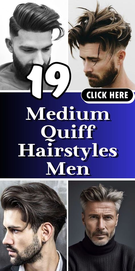 Unveil the latest medium quiff hairstyles for men in 2024. Get inspired by trendy, versatile looks that blend classic and modern styles for any occasion Men's Quiff Hairstyles, Men’s Mohawk Hairstyles, Medium Quiff Hairstyles Men, Men’s Quiff Hairstyle, Long Quiff Hairstyles Men, Messy Quiff Hairstyles Men, 2024 Mens Hairstyles, Classic Quiff, Quiff Hairstyles Men