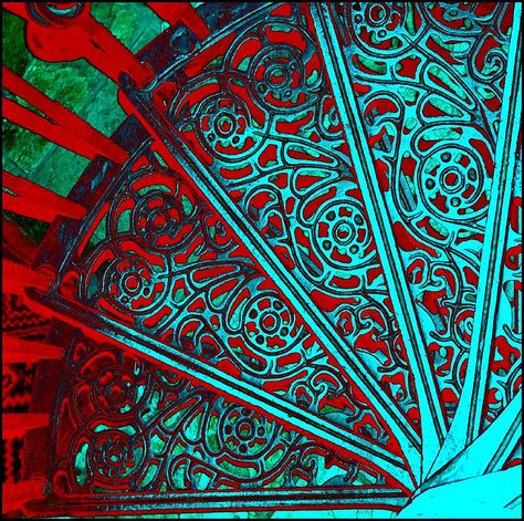 Teal And Red Aesthetic, Teal Staircase, Terezi Aesthetic, Red And Teal Aesthetic, Dark Branding, Overlay Ideas, Red Door House, Blue Aesthetic Pastel, Red Decor