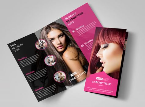 https://www.mycreativeshop.com/stylish-hair-salon-brochure-template.aspx?id=4364 Salon Brochure Design, Beauty Salon Brochure, Beauty Brochures, Pakistan Tourism, Saloon Decor, Photography Marketing Templates, Product Ads, Brochure Design Creative, Beauty Video Ideas