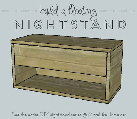 Floating Nightstand Diy, Floating Night Stand, Floating Bedside Table, Diy Rangement, Styling Tricks, Diy Bathroom Vanity, Diy Wand, Diy Nightstand, Прикроватные Тумбочки