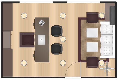 Executive Office Plan Word Office, Office Layout Plan, Executive Office Decor, Executive Office Design, Office Space Planning, Office Furniture Layout, Home Office Layouts, Office Floor Plan, Small Office Design