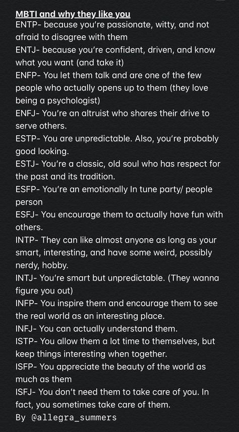 #mbti #crush #mbtiandwhytheylikeyou Mbti Crushing, Enfj When They Have A Crush, Isfp Crush, Infp Crush, Mbti Scenarios, Different Types Of Crushes, Enfp Crush, Mbti As Aesthetics, Mbti Friend Groups