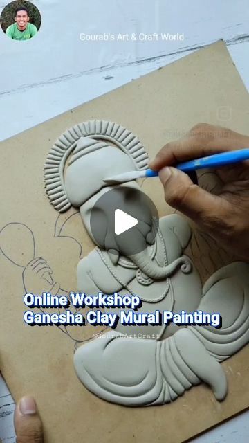 Ganesha Clay Art, Clay Mural Painting, Ganesh Chaturthi Special, Clay Ganesha, Clay Modelling, 1st September, T Craft, Time Schedule, Lippan Art