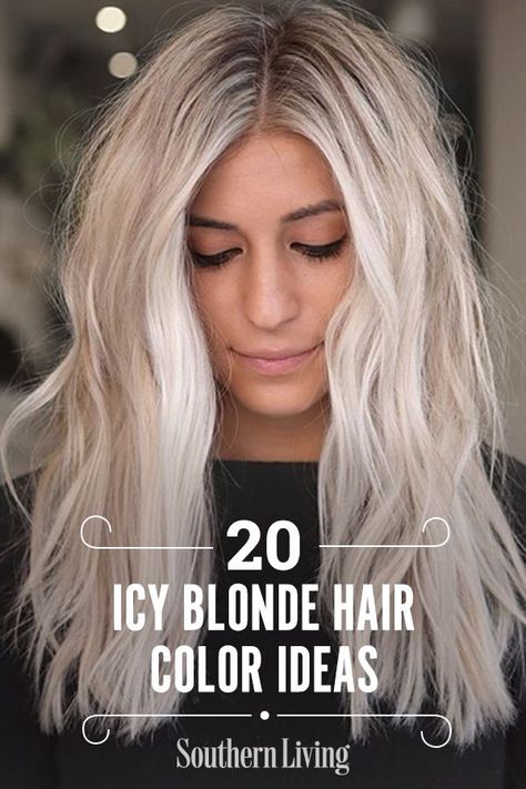 Silver blonde, platinum blonde, white blonde, and grey blonde hair are all types of ice blonde hair colors. These 20 perfect icy blonde hair colors will convince you to take a walk on the cool side. #platinumblondehair #icyblondehair #silverblondehair #greyblondehair #southernliving Icy Blonde Hair Color, Icy Blonde Highlights, Cold Blonde, Icy Blonde Balayage, Winter Blonde Hair, Cool Blonde Hair Colour, Types Of Ice, Ice Blonde Hair, Grey Blonde Hair