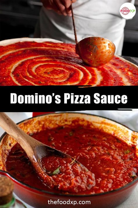 Domino's Pizza Sauce Recipe, New York Style Pizza Dough Recipe, Easy Pizza Sauce, Homemade Pizzas, Domino's Pizza, Best Pizza Dough, Homemade Sauce Recipes, Pizza Sauce Recipe, Cooking Pizza