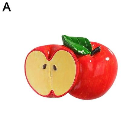 Describe: Product name: Simulation Fruit Refrigerator Stickers Product size:6*4cm/2.36*1.57 inch Product color: As shown in the figure Product material:synthetic resin Product features: 1. Realistic Fruit Design: These refrigerator magnets feature a lifelike 3D design that resembles various fruits. From juicy strawberries to refreshing watermelons, these resin magnets add a cute and fresh touch to your fridge or any magnetic surface. 2. Versatile Decoration: These magnets are not only great for decorating your fridge but also perfect for adding a touch of charm to your office, kitchen, or any other magnetic surface. They can instantly brighten up any space and create a playful and inviting atmosphere. 3. Strong Magnetic Hold: Each magnet is equipped with a strong magnetic backing, ensuring Fruit Magnets, Resin Magnets, Cute Magnets, Resin Product, Locker Magnets, Fridge Decor, Refrigerator Sticker, Kitchen Magnet, 3d Decor