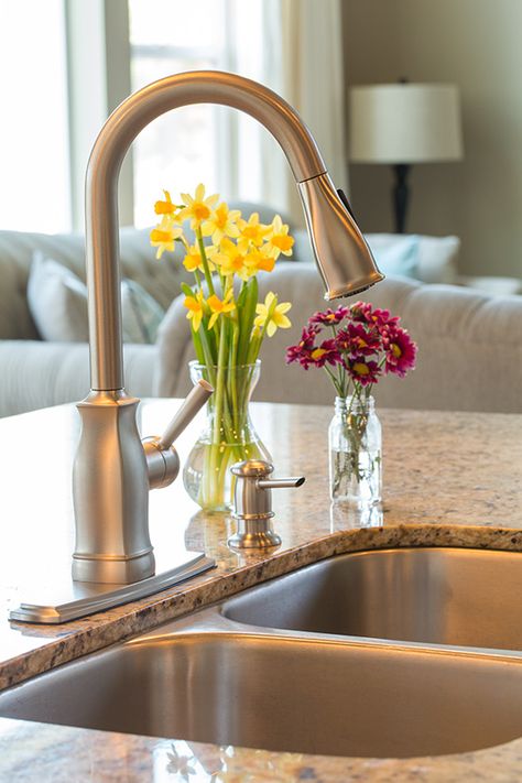 A Kitchen Upgrade with Moen Faucets Moen Faucet, Kitchen Sink Install, Best Kitchen Faucets, Modern Kitchen Faucet, White Faucet, Modern Sink, New Kitchen Cabinets, Cooking Classy, Kitchen Farmhouse