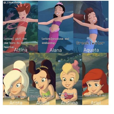 Ariel Sisters Names, Ariel And Sisters, Ariel And Her Sisters, Ariel Sisters, Disney Characters Lion King, Ariels Sisters, Ariel And Flounder, Disney Board, Creative Bookmarks