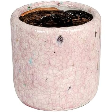 Amazon.com: Creative Co-Op Decorative Printed Terra-Cotta Footed Planter and Crackle Glaze, Multicolor : Patio, Lawn & Garden Pink Terracotta, Art Pole, Puzzle Crafts, Terracotta Planter, Matte Pink, Decorative Planters, Creative Co Op, Hand Body Lotion, Crackle Glaze