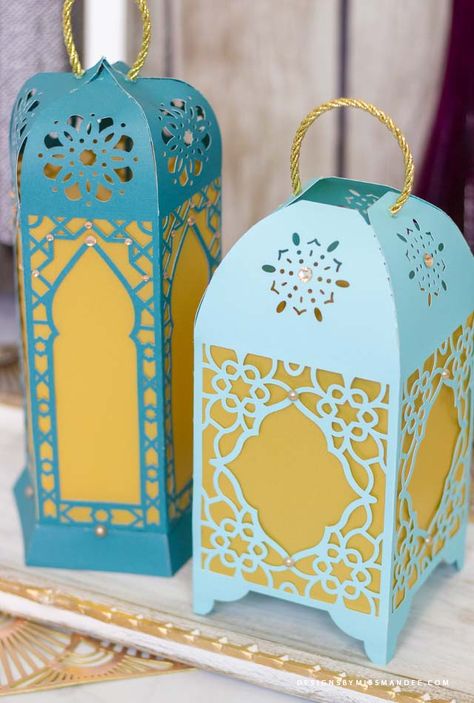 FREE Moroccan Paper Lanterns – Ramadan Cut Files - Designs By Miss Mandee. Art, craft, Cricut, cur files, cut file, die cut, free, freebie, lamp, Moroccan, Moroccan Lanterns, Moroccan Paper Lanterns, paper craft, paper lantern, Paper Lanterns, Ramadan, Ramadan Cut Files, silhouette. Ramadan Diy, Islamic Parenting, Lantern Template, Paper Lanterns Diy, Diy Paper Flowers, Lantern Craft, Eid Crafts, Ramadan Kareem Decoration, Ramadan Activities