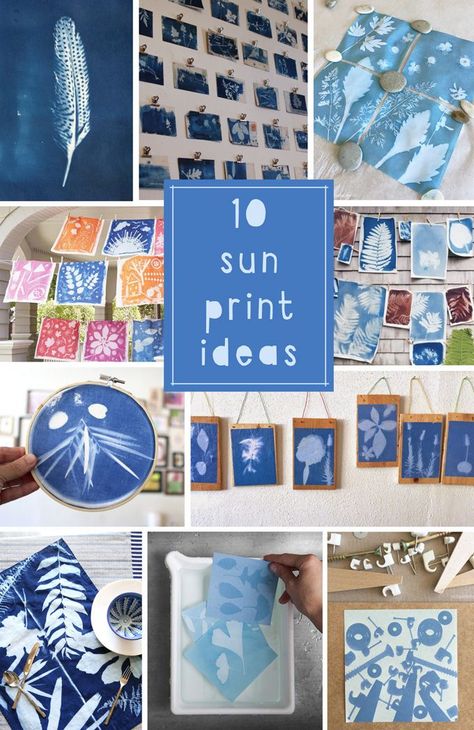 10 Sun Print Ideas for Kids Arts And Crafts For Adults, Sun Prints, Easy Art Projects, Homeschool Art, Print Ideas, Camping Crafts, Camping Art, Nature Crafts, Preschool Art