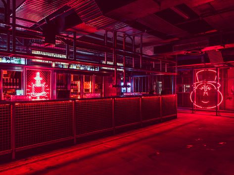 Underground Bar, Underground Club, Bar Signage, Nightclub Design, Bar Interior, Bar Design Restaurant, Club Design, Neon Lights, Burgos