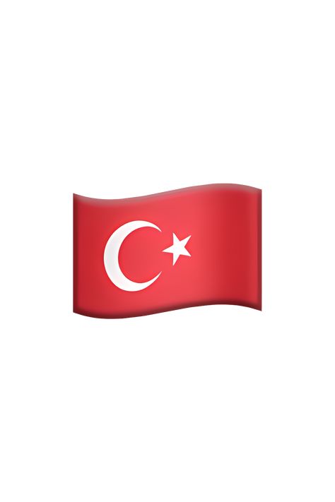 The emoji 🇹🇷 depicts the flag of Turkey. The flag is rectangular in shape and consists of a red background with a white crescent moon and a white five-pointed star in the center. The red color represents the blood of the Turkish soldiers who fought for their country, while the crescent moon and star are symbols of Islam, which is the predominant religion in Turkey. The flag has a simple yet striking design that is easily recognizable. Turk Flag, Turkish Flag Aesthetic, Turkey Flag Aesthetic, Uzbekistan Flag Wallpaper, Ottoman Flag, Symbols Of Islam, Flag Emoji, Apple Emojis, Turkey Flag