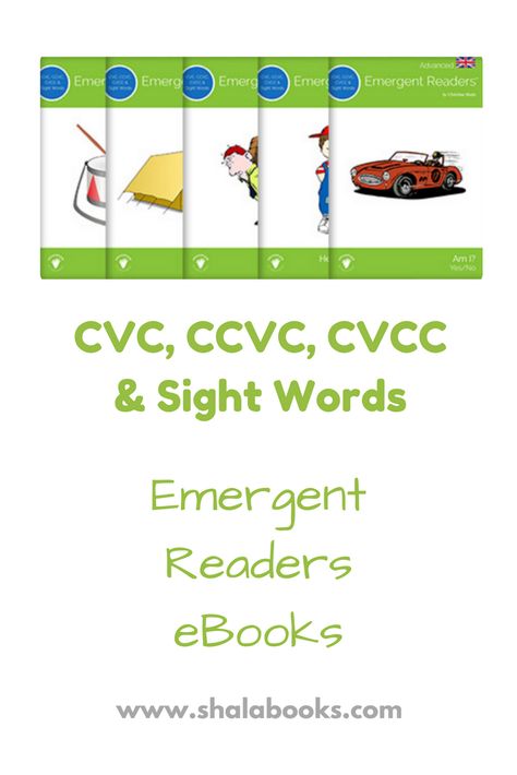 FREE CVC, CCVC, CVCC & Sight Words eBooks - These Audio eBooks combine CVC, Plural CVC, CCVC and CVCC words with sight words, so that young readers can practice reading everything they have learned in our Emergent Readers progression of eBooks. Your children can practice reading two word eBooks and then progress to whole sentences. Visit our site today! #cvcwords #ccvcwords #cvccwords #sightwords Ccvc Words, Fun Reading Activities, Cvcc Words, Phonics Cvc, Short Vowel Words, Cvce Words, Preschool Reading, Small Group Reading, Practice Reading