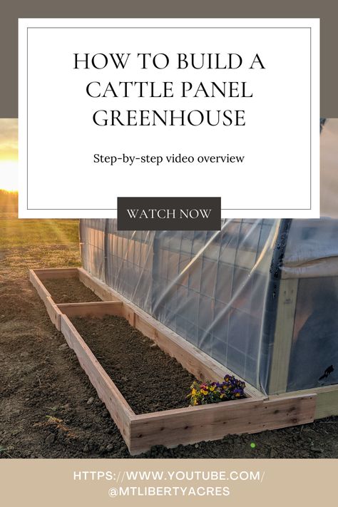 This video gives a high level overview of how to build a cattle panel greenhouse. Cow Panel Greenhouse, Cattle Panel Greenhouse Plans, Cattle Panel Greenhouse, Greenhouse Tables, Simple Greenhouse, Hoop House, Cattle Panels, Black Thumb, Sloped Backyard