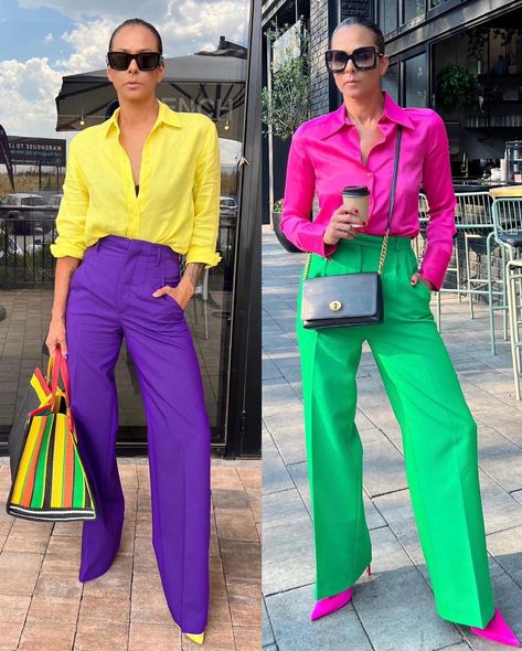 All items by @Valmont_lana😍😍 🛍Shop ➡️ WWW.VALMONT-LANA.COM • 🌏Free Shipping Worldwide & Easy return Enter code💥VL10D💥For Extra 10% OFF!🥳 • Place your order⬇️ 🛍WWW.VALMONT-LANA.COM👈 Colourful Outfits Woman, Bright Colored Outfits, Stylish Loungewear, Colour Combinations Fashion, Color Combos Outfit, Color Blocking Outfits, Color Combinations For Clothes, Stylish Work Attire, Trendy Fall Outfits