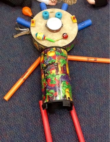 Mrs. V's Crazy Music Classroom Drumming Activities For Preschool, Preschool Drumming Songs, Aiken Drum, Steel Tongue Drum Songs, Save A Drum Bang A Drummer, Drum Lessons For Kids, We Are Done, Storytime Ideas, Drum Music