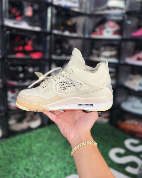 Is Jordan 4 Off white sail your love ? #lkss #lksskick #shoes #sneakerhead #shoesaddict #jordan4 Jordan 4 Off White Sail, Jordan 4 Off White, Sneaker Head, Jordan, Off White, White, Quick Saves