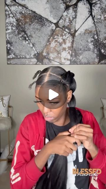 Quick Updo Black Women, Braided Easy Hairstyles For Black Women, Easy Weave Ponytail Hairstyles Black, Hair Styles For Red Carpet, Quick Kanekalon Hairstyles, Individual Braid Styles For Black Women, Easy 4 Braid Hairstyles, Quick Black Woman Hairstyle, Quick Concert Hairstyles