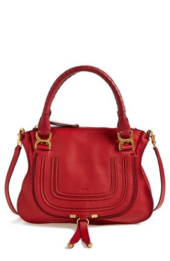 Chloé 'Medium Marcie' Leather Satchel available at #Nordstrom Purse Boutique, Chloe Handbags, Womens Designer Handbags, Handbag Heaven, Chloe Marcie, Handbag Shoes, Small Shoulder Bag, In The Bag, Online Bags