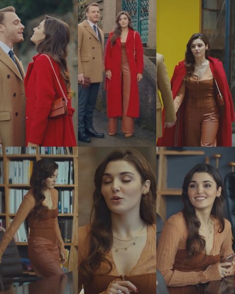 Hande Ercel Outfit, Eda Yildiz Outfits Casual, Hande Ercel Winter Outfit, Eda Yildiz Green Outfit, Eda Yildiz Outfits Dress, Eda Outfits Sen Cal Kapimi, Monica Belluci Style, Hande Ercel Style, Female Clothes Outfits