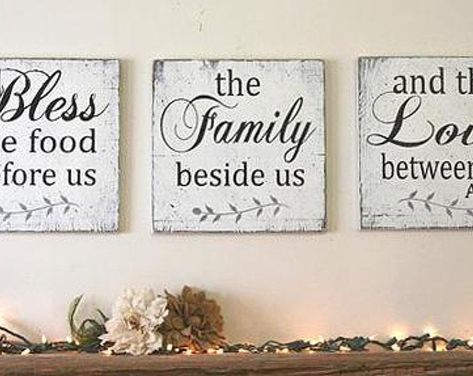 Kitchen Sign Bless The Food Before Us Dining Room Wall Decor | Etsy Dining Rooms Ideas, Dining Room Decor Rustic, Wood Kitchen Signs, Bless The Food Before Us, Bless The Food, Wood Dining Room, Rustic Dining Room, Dining Room Wall Decor, Diy Wood Signs