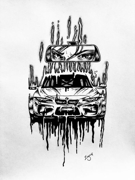 bmw & eyes, inspo creds to RA drawings Bmw Eyes, Bmw Painting, Bmw Drawing, Bmw Sketch, Racing Tattoos, Drawing Ideas List, Cool Car Drawings, Pen Art Drawings, Car Drawings