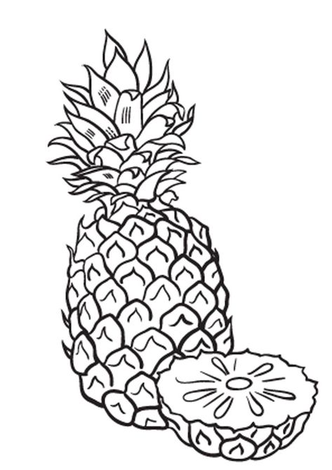 Pineapple Coloring Page, Sliced Pineapple, Pineapple Drawing, Cartoon Pineapple, Fruit Coloring, Pineapple Tattoo, Fruit Clipart, Coloring Page Free Printable, Food Coloring Pages