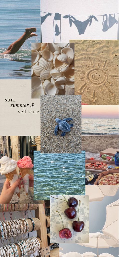 Summer Collage Wallpaper, Summer Wallpaper Phone, Summer Prints Wallpaper, Beachy Wallpapers, Beachy Wallpaper, Summer Beach Wallpaper, Beach Wallpaper Iphone, Summer Collage, Wallpaper Iphone Boho