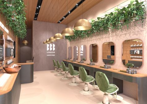 Sage Green Hair Salon Decor, Brow Bar Ideas, Beauty Bar Salon Ideas, Brow Salon, Beauty Bar Ideas, Barbershop Design Interior, Beauty Bar Salon, Nail Salon Interior Design, Nail Salon Interior