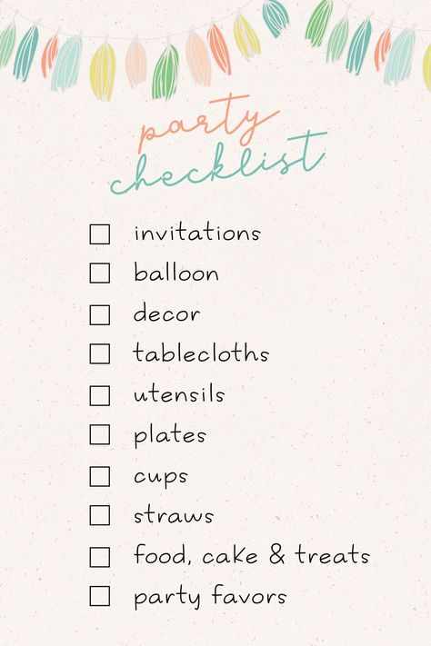 Planning A Birthday Party Checklist Outdoor 21st Birthday Party Ideas, Birthday Party Supplies Checklist, Birthday Plan Ideas, Party Supplies Checklist, Birthday Party Planning Checklist, Planning A Birthday Party, Pool Party Supplies, Birthday Party Checklist, Birthday Party Items