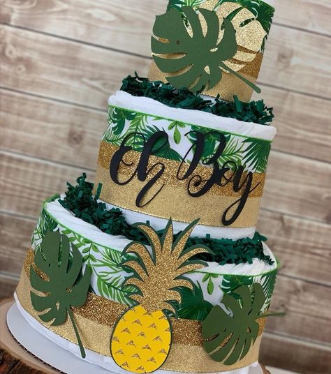 Christening Cupcakes, Pamper Cake, Safari Baby Shower Boy, Hawaiian Baby Showers, Turning Three, Luau Baby Showers, Cake Boy, Diaper Cake Boy, Baby Shower Cakes For Boys