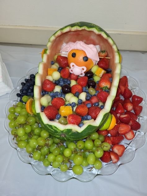 Shower Fruit Tray, Baby Shower Fruit Tray, Baby Shower Fruit, Shower Trays, Fruit Tray, Shower Tray, Baby Sprinkle, Baby Ideas