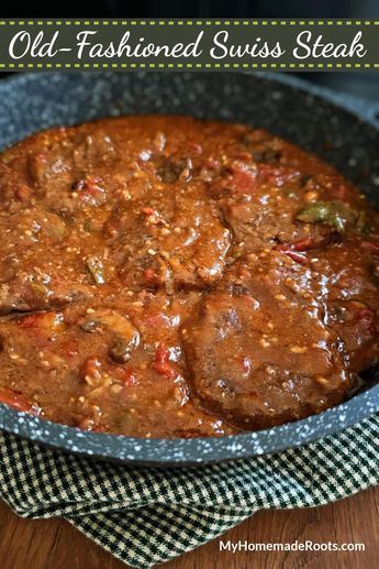 Mccormick Swiss Steak Recipe, Swiss Steak Recipes Oven, Old Fashioned Swiss Steak Recipe, Swiss Steaks, Peper Steak, Swiss Steak Recipe, Swiss Steak Recipes, Bowls Recipes, Cube Steak Recipes