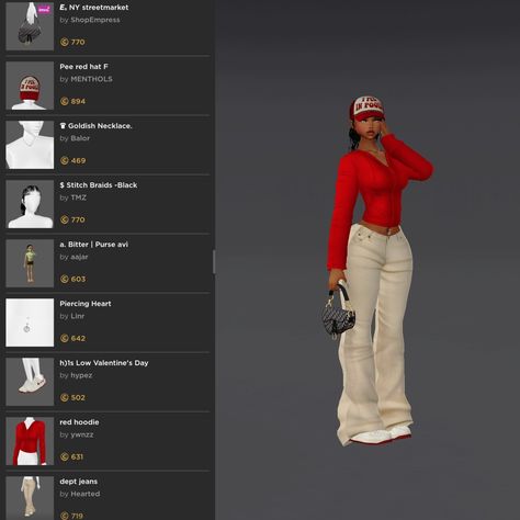 beige+red $6000 Imvu Outfits Ideas Baddie, Fit Imvu, Imvu Fits, Imvu Avi, Roblox Sets, Edgy Girls, Cargo Outfit, Imvu Outfits, Imvu Outfits Ideas Cute