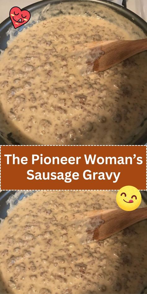 Transform your breakfast with The Pioneer Woman's famous Sausage Gravy. Rich, hearty, and perfect over biscuits! Biscuits And Brown Gravy, Pioneer Woman Country Gravy, Biscuits And Gravy Breakfast Casserole Pioneer Woman, Pioneer Sausage Gravy, Ree Drummond Biscuits And Gravy, Mcdonald’s Sausage Gravy, Paula Deen Biscuits And Gravy, Ree Drummond Sausage Gravy, Sausage Gravy And Biscuits Crockpot