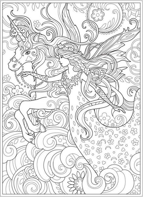 These fairy coloring pages are simply magical! Print and color them for free! #color #coloringpages #freecoloringpages #freeprintable #fairy #fairycoloringpage #printablecoloringpages #craftgossip Unicorn Garden, Fairy Coloring Book, Creative Haven Coloring Books, Adult Colouring Printables, Cat Coloring Book, Free Adult Coloring Pages, Fairy Coloring Pages, Fairy Coloring, Adult Coloring Book Pages