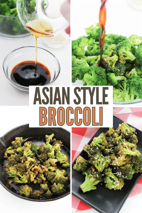 Chinese Sauteed Broccoli, Chinese Food Broccoli, Asian Inspired Broccoli, Asian Veggies Recipes, Asian Sauteed Broccoli, Asian Garlic Broccoli, Broccoli Soy Sauce Recipes, Asian Dinner Sides, Crunchy Broccoli Recipes