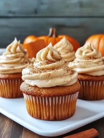 Pumpkin Cupcakes with Brown Butter Cream Cheese Frosting - MmmRecipes : Easy and Delicious Recipes Pumpkin Cupcakes Brown Butter Frosting, Brown Butter Pumpkin Cupcakes, Pumpkin Cupcakes With Brown Butter Icing, Pumpkin Cupcakes With Maple Frosting, Cream Cheese Frosting For Muffins, Butter Cream Cream Cheese Frosting, Easy Butter Cream Frosting Recipe, Brown Butter Cupcakes, Pumpkin Cream Cheese Frosting