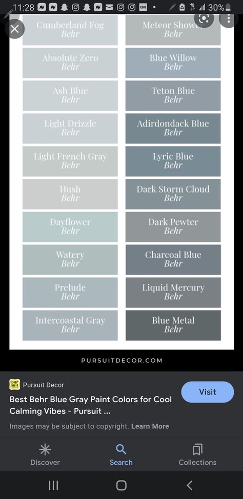 Behr Soft Blue Paint Colors, Bear Blue Gray Paint Colors, Behr Paint Blue Grey, Blue Grey Paint Bathroom, Behr Dusty Blue, Behr Slate Blue Paint Colors, Blue Grey Paint Color Behr, Behr Blue Willow, Dark Storm Cloud Behr