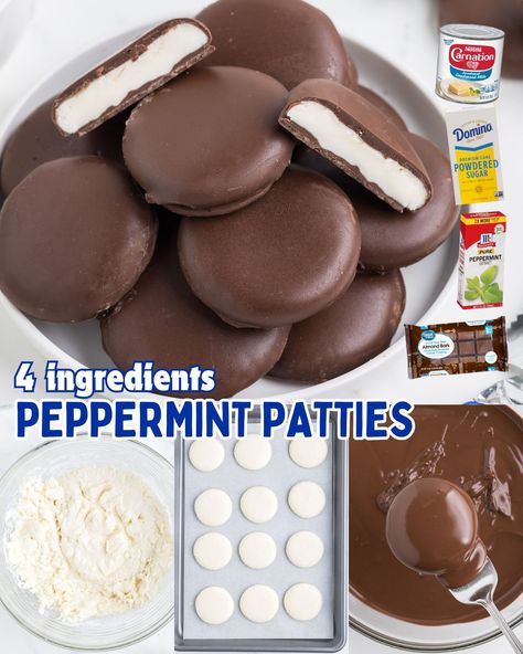 Easy Recipes and Crafts - PEPPERMINT PATTIES! Recipe: https://buff.ly/45lEUla | Facebook 4 Ingredient Peppermint Patties, Peppermint Patties Recipe, Peppermint Patty Recipe, Mint Patties, Homemade Peppermint Patties, Pepper Mint, Princess Pinky Girl, Pinky Girl, Spaceships And Laser Beams