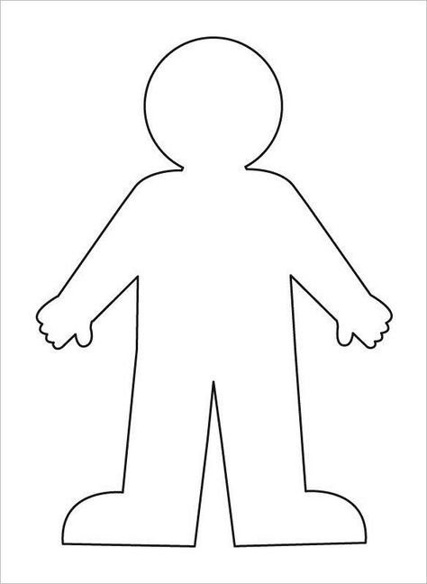 Printable Body Outline, My Body Printable, Human Body Outline Printable, Person Outline Templates Free Printable, Human Body Art For Kids, All About Me Template Printables Free, Human Body Template, A Body Drawing, Human Body Outline