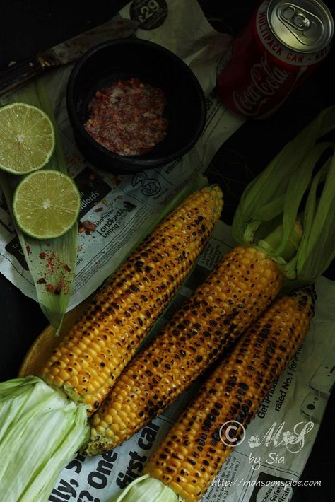 Monsoon Spice | Unveil the Magic of Spices...: Bhutta or Butta Recipe | Indian Styled Roasted Corn on the Cob Chilli Powder Recipe, Roasted Corn On The Cob, Desi Street Food, Kid Friendly Recipes, Living Aesthetic, South Indian Recipes, Middle East Food, Punjabi Food, Recipe Indian