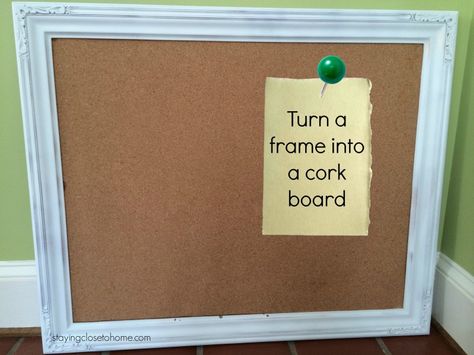 Framed Cork Board Ideas, Diy Framed Cork Board, Diy Corkboard, Pinboard Diy, Diy Bulletin Board, Diy Cork Board, Diy Cork, Cork Tiles, Framed Cork Board